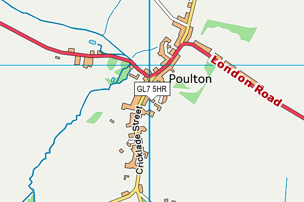 GL7 5HR map - OS VectorMap District (Ordnance Survey) GL7 5HR map - OS VectorMap District (Ordnance Survey)