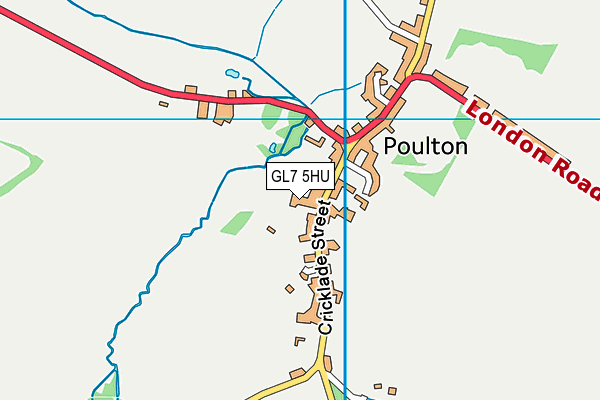 GL7 5HU map - OS VectorMap District (Ordnance Survey) GL7 5HU map - OS VectorMap District (Ordnance Survey)