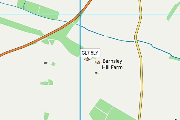 GL7 5LY map - OS VectorMap District (Ordnance Survey) GL7 5LY map - OS VectorMap District (Ordnance Survey)