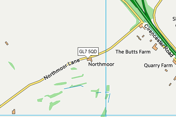 GL7 5QD map - OS VectorMap District (Ordnance Survey) GL7 5QD map - OS VectorMap District (Ordnance Survey)