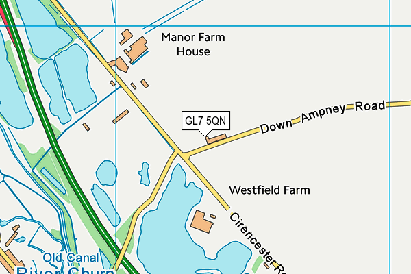 GL7 5QN map - OS VectorMap District (Ordnance Survey) GL7 5QN map - OS VectorMap District (Ordnance Survey)