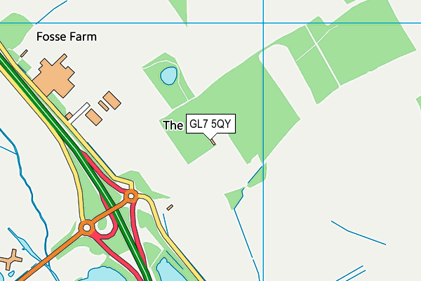 GL7 5QY map - OS VectorMap District (Ordnance Survey) GL7 5QY map - OS VectorMap District (Ordnance Survey)