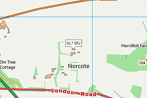 GL7 5RJ map - OS VectorMap District (Ordnance Survey) GL7 5RJ map - OS VectorMap District (Ordnance Survey)