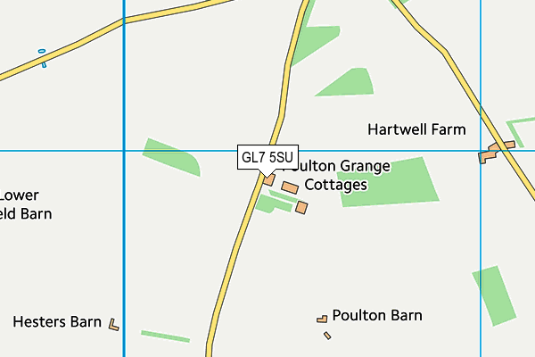 GL7 5SU map - OS VectorMap District (Ordnance Survey) GL7 5SU map - OS VectorMap District (Ordnance Survey)