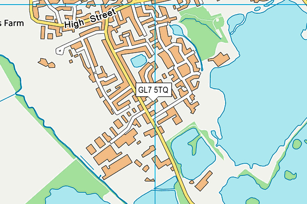 GL7 5TQ map - OS VectorMap District (Ordnance Survey) GL7 5TQ map - OS VectorMap District (Ordnance Survey)