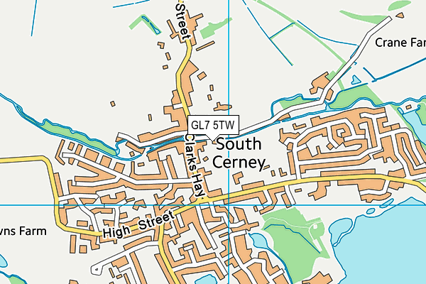GL7 5TW map - OS VectorMap District (Ordnance Survey) GL7 5TW map - OS VectorMap District (Ordnance Survey)