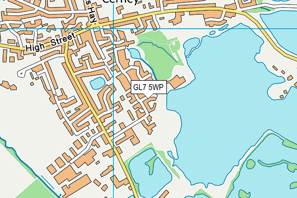 GL7 5WP map - OS VectorMap District (Ordnance Survey) GL7 5WP map - OS VectorMap District (Ordnance Survey)