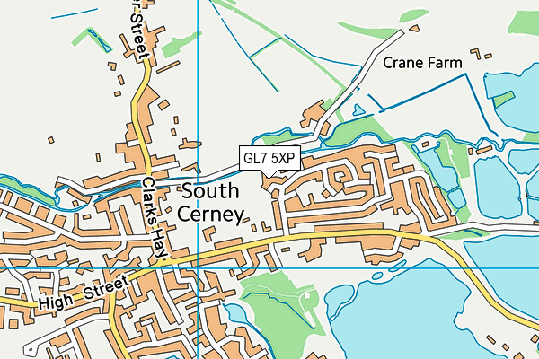 GL7 5XP map - OS VectorMap District (Ordnance Survey) GL7 5XP map - OS VectorMap District (Ordnance Survey)