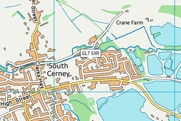 GL7 5XR map - OS VectorMap District (Ordnance Survey) GL7 5XR map - OS VectorMap District (Ordnance Survey)