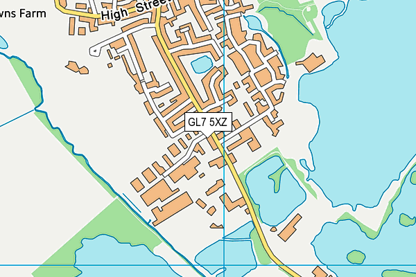 GL7 5XZ map - OS VectorMap District (Ordnance Survey) GL7 5XZ map - OS VectorMap District (Ordnance Survey)