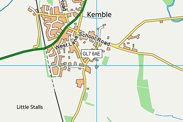 GL7 6AE map - OS VectorMap District (Ordnance Survey) GL7 6AE map - OS VectorMap District (Ordnance Survey)