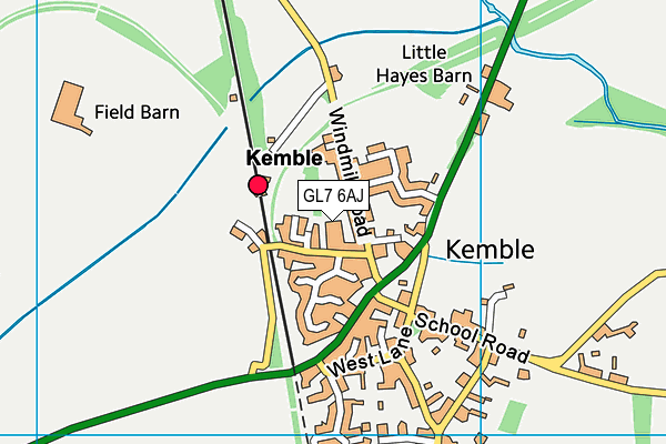 GL7 6AJ map - OS VectorMap District (Ordnance Survey) GL7 6AJ map - OS VectorMap District (Ordnance Survey)