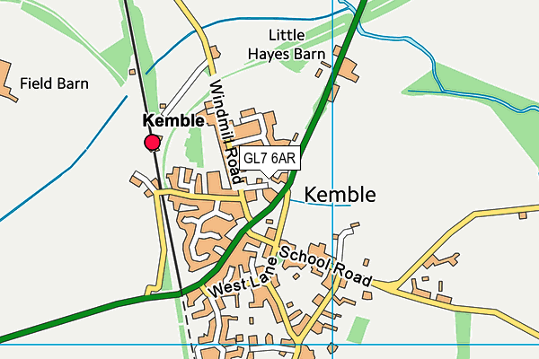 GL7 6AR map - OS VectorMap District (Ordnance Survey) GL7 6AR map - OS VectorMap District (Ordnance Survey)