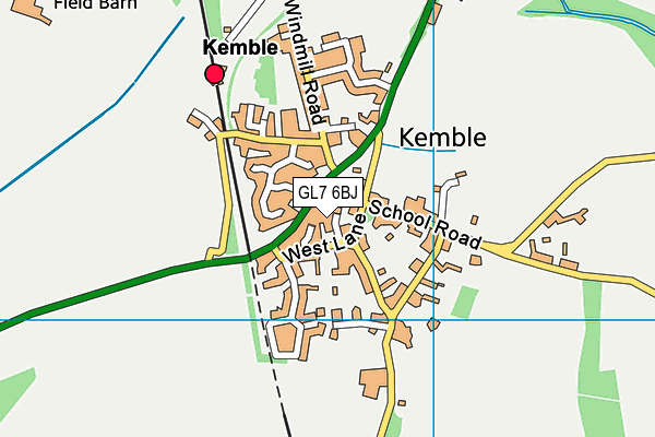 GL7 6BJ map - OS VectorMap District (Ordnance Survey) GL7 6BJ map - OS VectorMap District (Ordnance Survey)