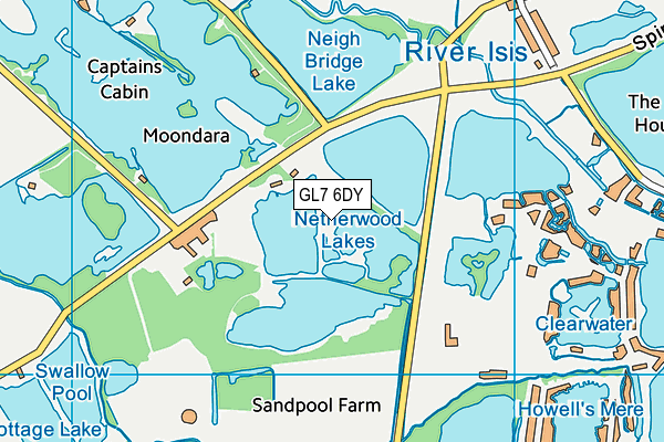 GL7 6DY map - OS VectorMap District (Ordnance Survey) GL7 6DY map - OS VectorMap District (Ordnance Survey)