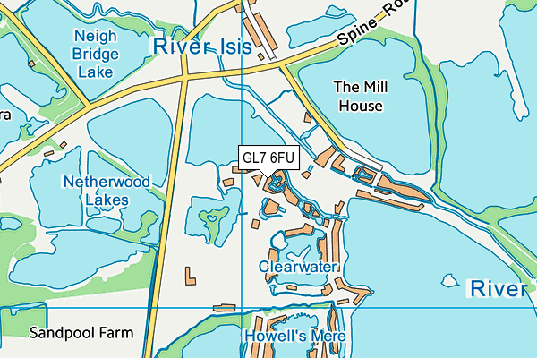 GL7 6FU map - OS VectorMap District (Ordnance Survey) GL7 6FU map - OS VectorMap District (Ordnance Survey)