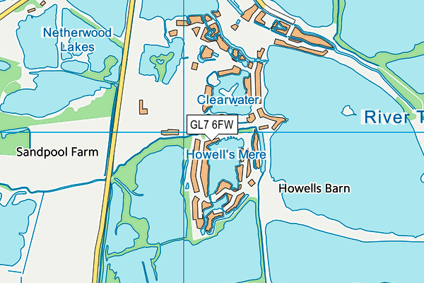GL7 6FW map - OS VectorMap District (Ordnance Survey) GL7 6FW map - OS VectorMap District (Ordnance Survey)