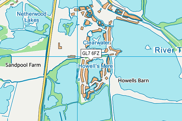 GL7 6FZ map - OS VectorMap District (Ordnance Survey) GL7 6FZ map - OS VectorMap District (Ordnance Survey)