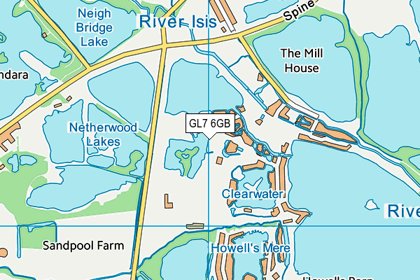 GL7 6GB map - OS VectorMap District (Ordnance Survey) GL7 6GB map - OS VectorMap District (Ordnance Survey)