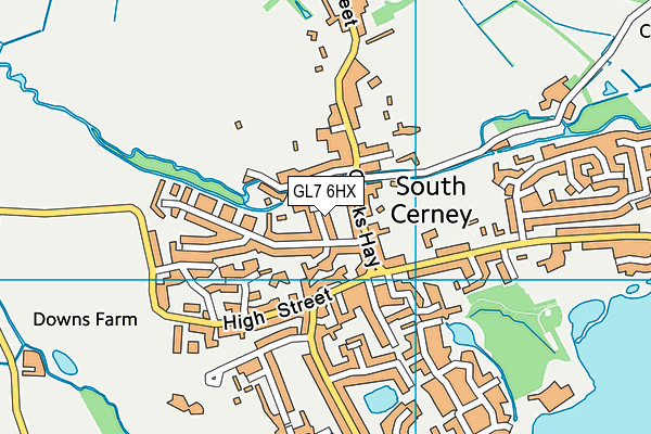 GL7 6HX map - OS VectorMap District (Ordnance Survey) GL7 6HX map - OS VectorMap District (Ordnance Survey)
