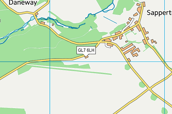 GL7 6LH map - OS VectorMap District (Ordnance Survey)