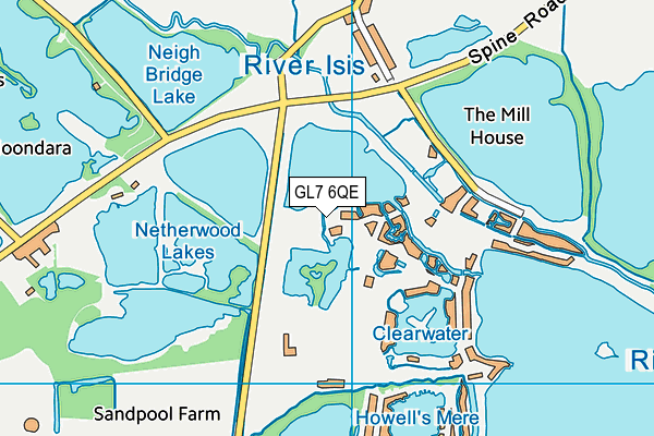 GL7 6QE map - OS VectorMap District (Ordnance Survey) GL7 6QE map - OS VectorMap District (Ordnance Survey)