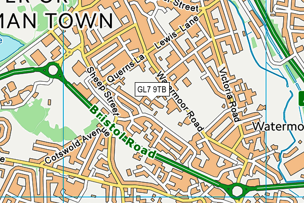 GL7 9TB map - OS VectorMap District (Ordnance Survey) GL7 9TB map - OS VectorMap District (Ordnance Survey)