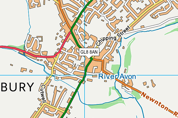 GL8 8AN map - OS VectorMap District (Ordnance Survey) GL8 8AN map - OS VectorMap District (Ordnance Survey)
