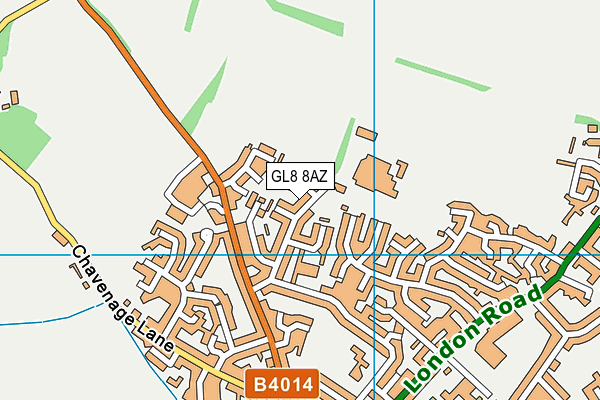 GL8 8AZ map - OS VectorMap District (Ordnance Survey) GL8 8AZ map - OS VectorMap District (Ordnance Survey)