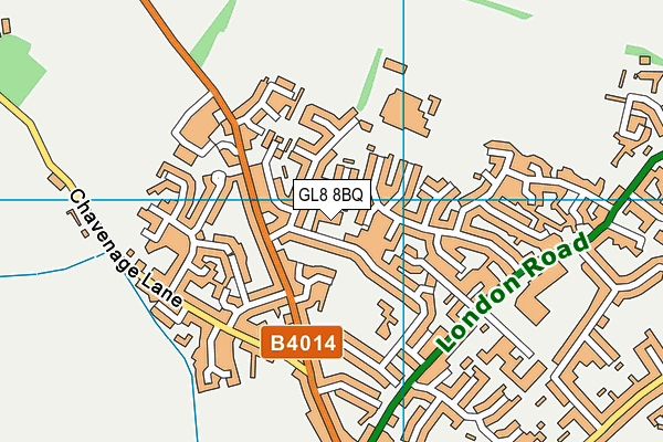 GL8 8BQ map - OS VectorMap District (Ordnance Survey) GL8 8BQ map - OS VectorMap District (Ordnance Survey)