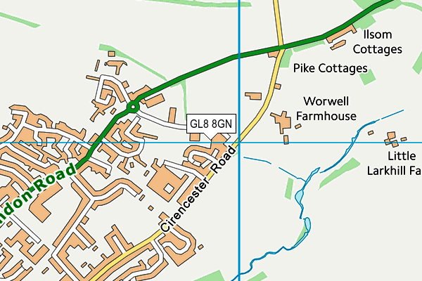 GL8 8GN map - OS VectorMap District (Ordnance Survey) GL8 8GN map - OS VectorMap District (Ordnance Survey)