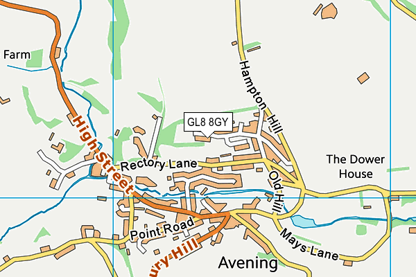 GL8 8GY map - OS VectorMap District (Ordnance Survey) GL8 8GY map - OS VectorMap District (Ordnance Survey)
