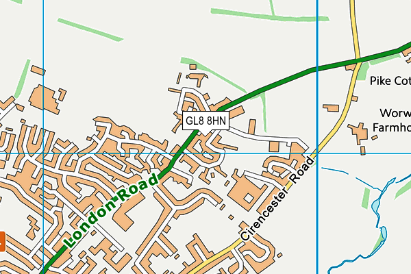 GL8 8HN map - OS VectorMap District (Ordnance Survey) GL8 8HN map - OS VectorMap District (Ordnance Survey)