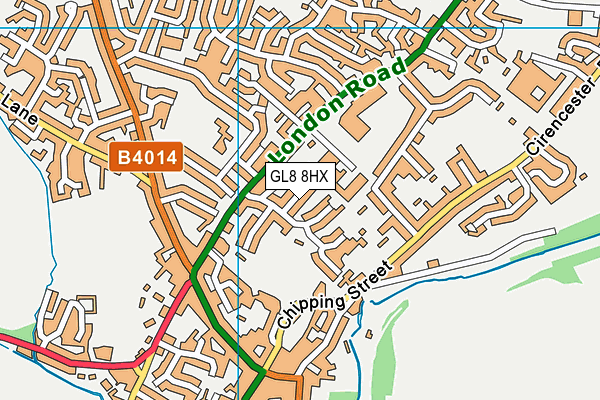 GL8 8HX map - OS VectorMap District (Ordnance Survey) GL8 8HX map - OS VectorMap District (Ordnance Survey)