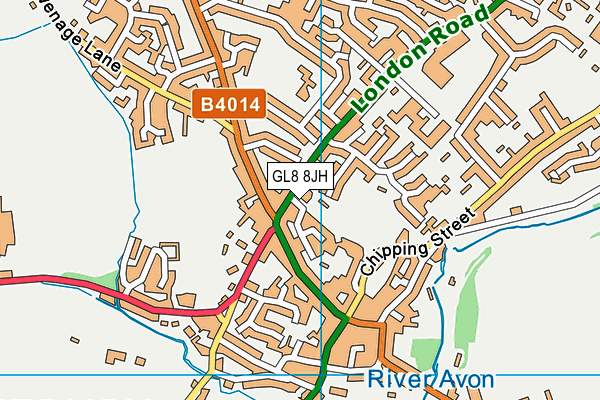 GL8 8JH map - OS VectorMap District (Ordnance Survey) GL8 8JH map - OS VectorMap District (Ordnance Survey)