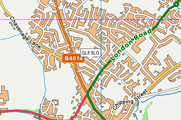 GL8 8LG map - OS VectorMap District (Ordnance Survey) GL8 8LG map - OS VectorMap District (Ordnance Survey)