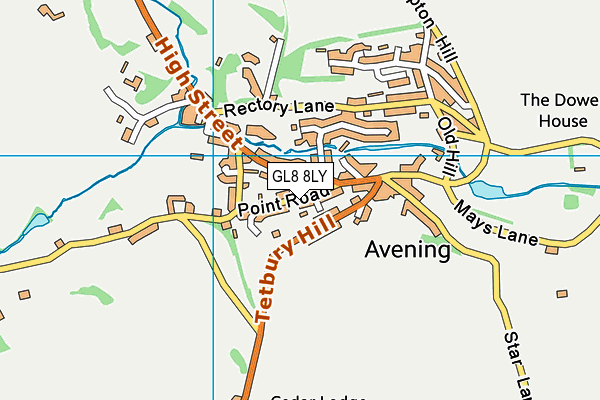 GL8 8LY map - OS VectorMap District (Ordnance Survey) GL8 8LY map - OS VectorMap District (Ordnance Survey)