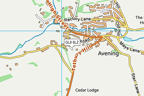 GL8 8LZ map - OS VectorMap District (Ordnance Survey) GL8 8LZ map - OS VectorMap District (Ordnance Survey)