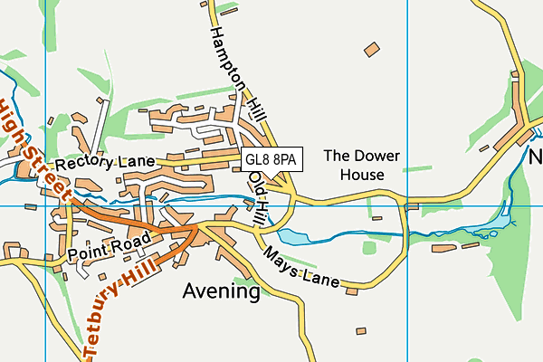 GL8 8PA map - OS VectorMap District (Ordnance Survey) GL8 8PA map - OS VectorMap District (Ordnance Survey)