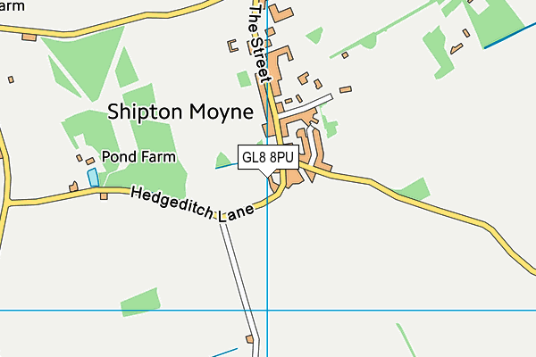 GL8 8PU map - OS VectorMap District (Ordnance Survey) GL8 8PU map - OS VectorMap District (Ordnance Survey)