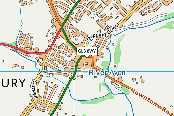 GL8 8WY map - OS VectorMap District (Ordnance Survey) GL8 8WY map - OS VectorMap District (Ordnance Survey)