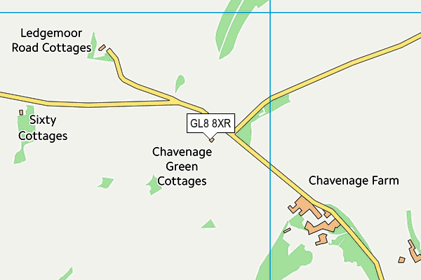 GL8 8XR map - OS VectorMap District (Ordnance Survey) GL8 8XR map - OS VectorMap District (Ordnance Survey)