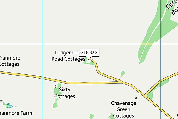 GL8 8XS map - OS VectorMap District (Ordnance Survey) GL8 8XS map - OS VectorMap District (Ordnance Survey)