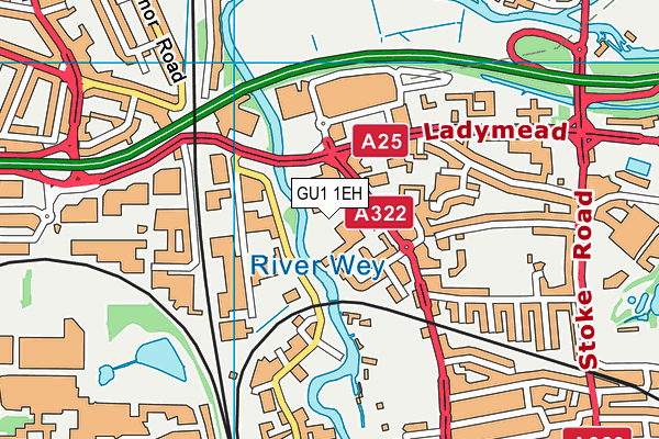 GU1 1EH map - OS VectorMap District (Ordnance Survey) GU1 1EH map - OS VectorMap District (Ordnance Survey)