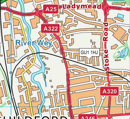 GU1 1HJ map - OS VectorMap District (Ordnance Survey)