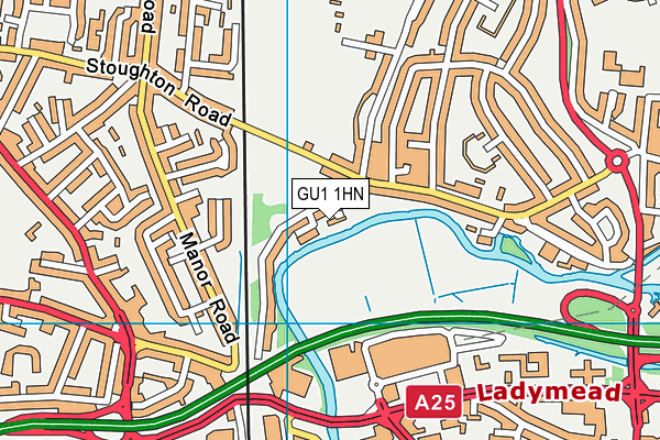 GU1 1HN map - OS VectorMap District (Ordnance Survey)