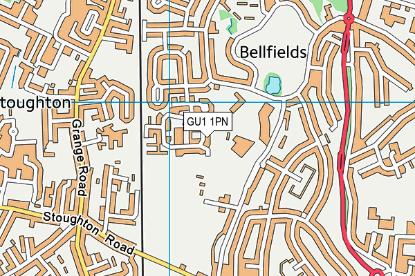 GU1 1PN map - OS VectorMap District (Ordnance Survey)