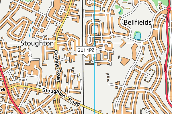 GU1 1PZ map - OS VectorMap District (Ordnance Survey) GU1 1PZ map - OS VectorMap District (Ordnance Survey)