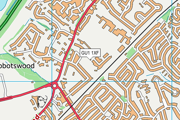GU1 1XF map - OS VectorMap District (Ordnance Survey) GU1 1XF map - OS VectorMap District (Ordnance Survey)