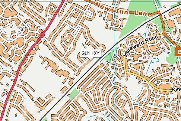 GU1 1XY map - OS VectorMap District (Ordnance Survey) GU1 1XY map - OS VectorMap District (Ordnance Survey)
